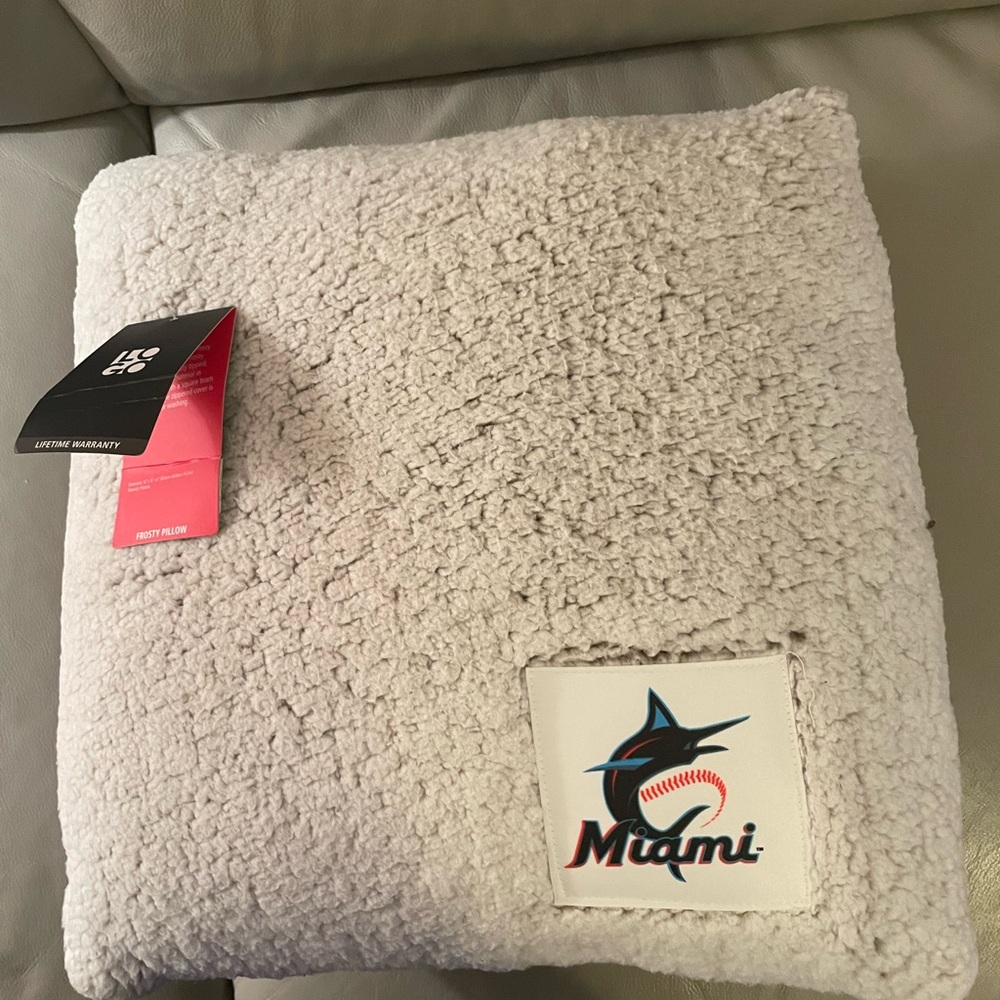 Marlins pillow new with tags